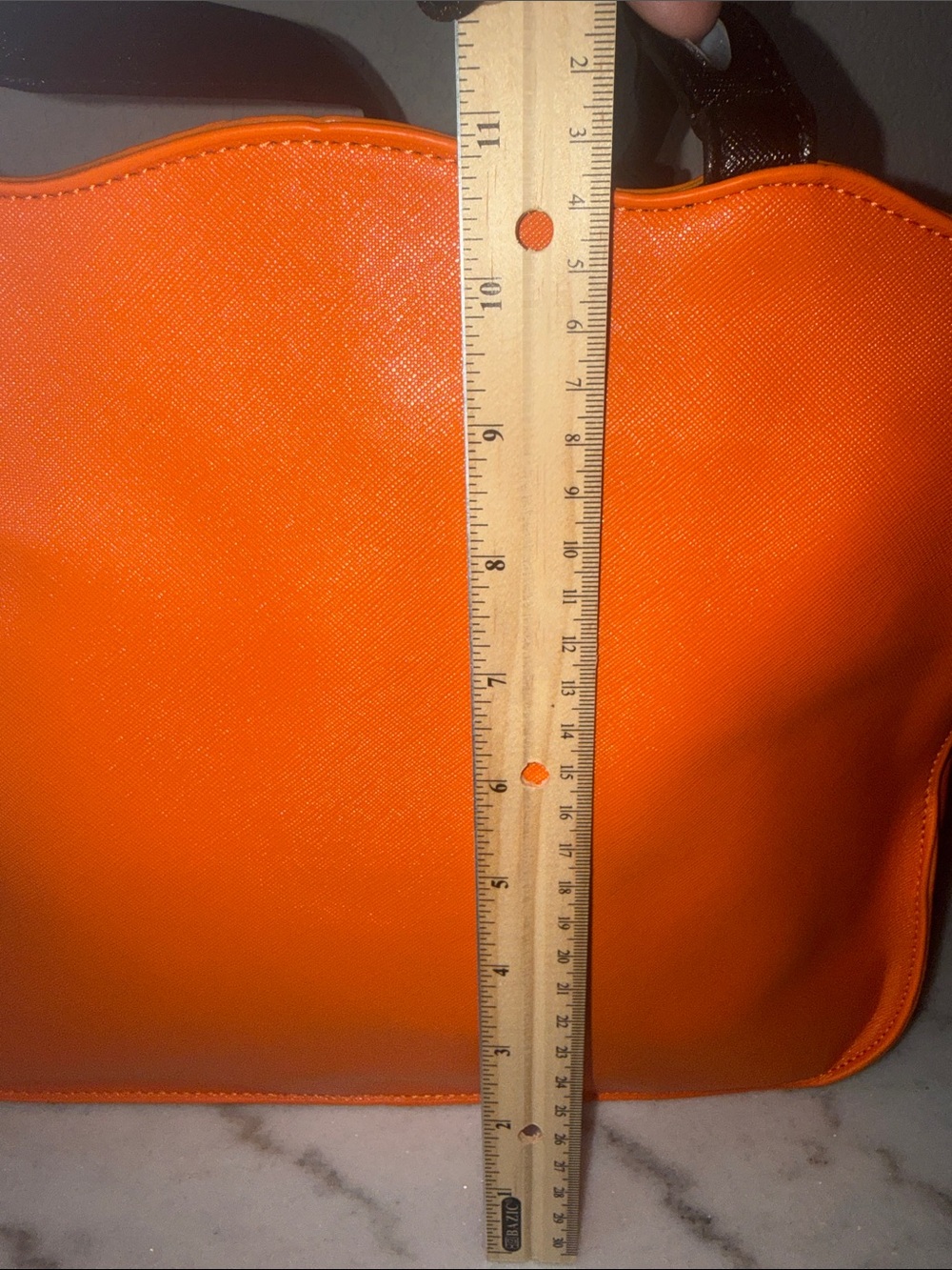 Orange Jack-O’-Lantern Vegan Leather Halloween Tote Bag-NWT!! - Picture 10 of 11